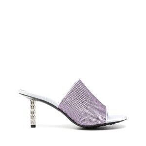 Givenchy Lavender Purple Rhinestone-Embellished Slip-On Mules - NWT
